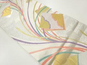 色紙模様織出し袋帯